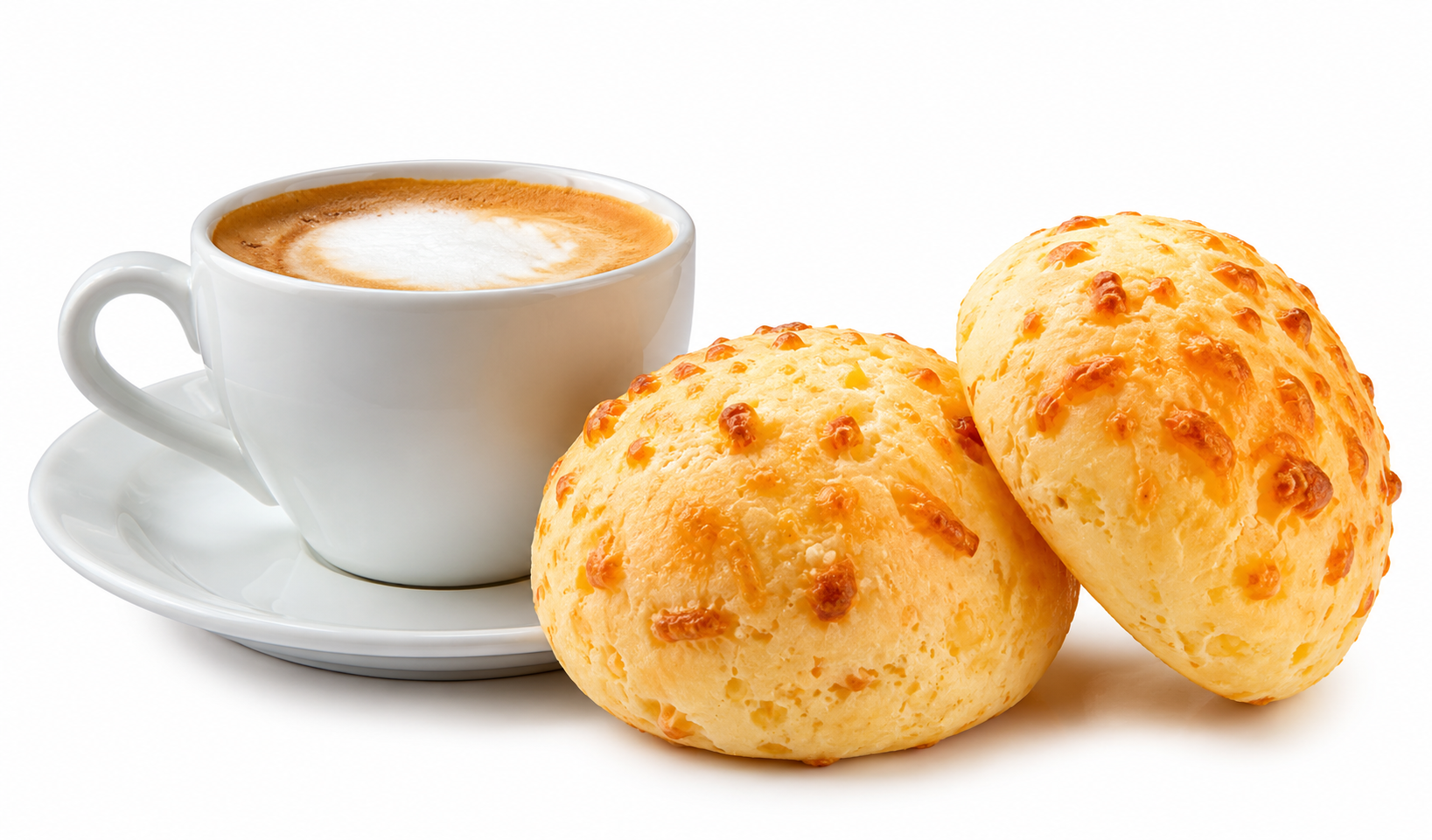 Combo de cafe com paes de queijo